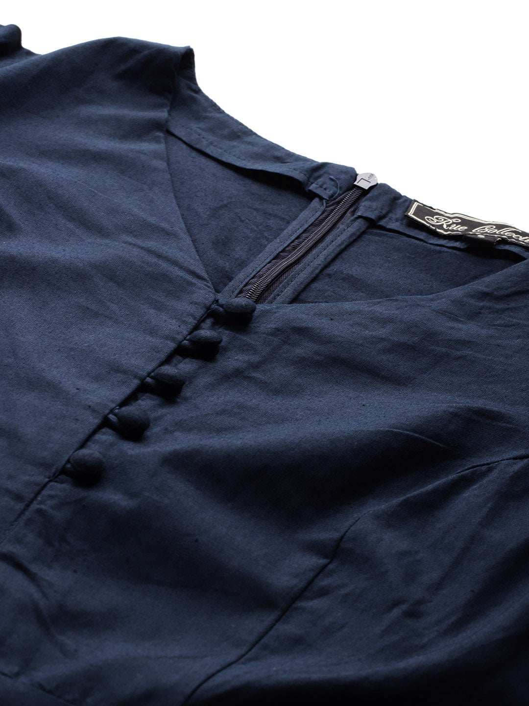 Puff Sleeve Fit & Flare Midi Dress