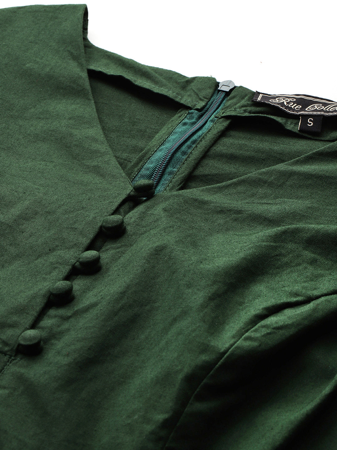 Puff Sleeves Fit & Flare Dress