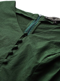 Thumbnail for Puff Sleeves Fit & Flare Dress