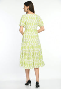 Thumbnail for Printed Tier Dress - RueCollections