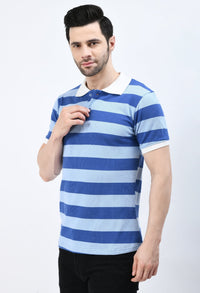 Thumbnail for Striped Polo T-shirt - RueCollections