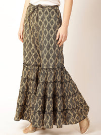 Thumbnail for Women Printed Cotton Trouser - RueCollections