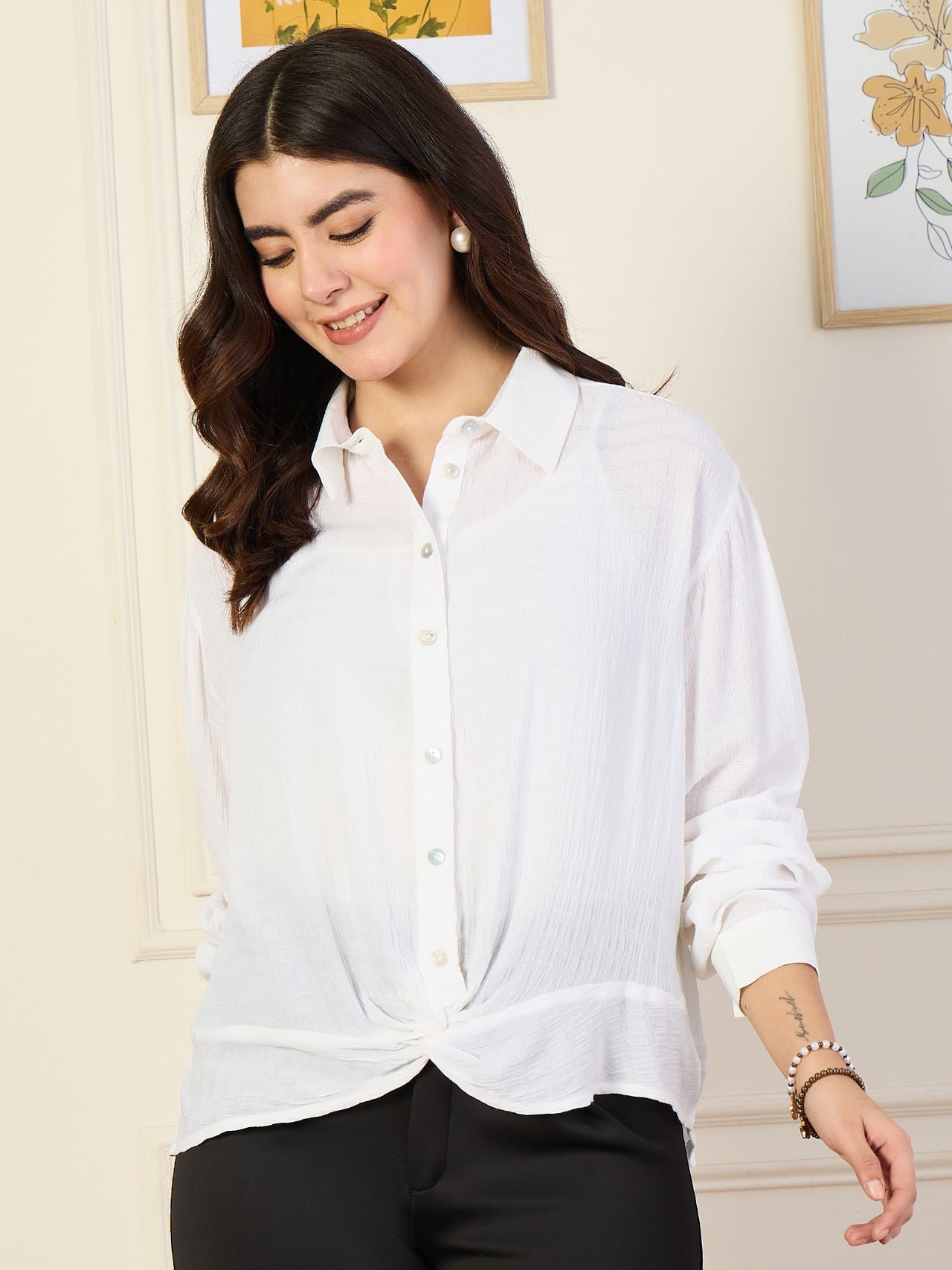 Twisted Shirt Style Top