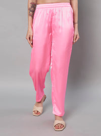 Thumbnail for Solid Stylish Pink Trousers For Women