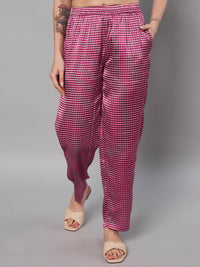 Thumbnail for Checked Printed Trousers for women