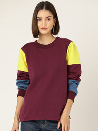 Thumbnail for Colour Blocked Fleece Sweatshirt