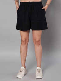 Thumbnail for Black Casual Shorts for Women