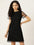 Black Net A-Line Mini Dress