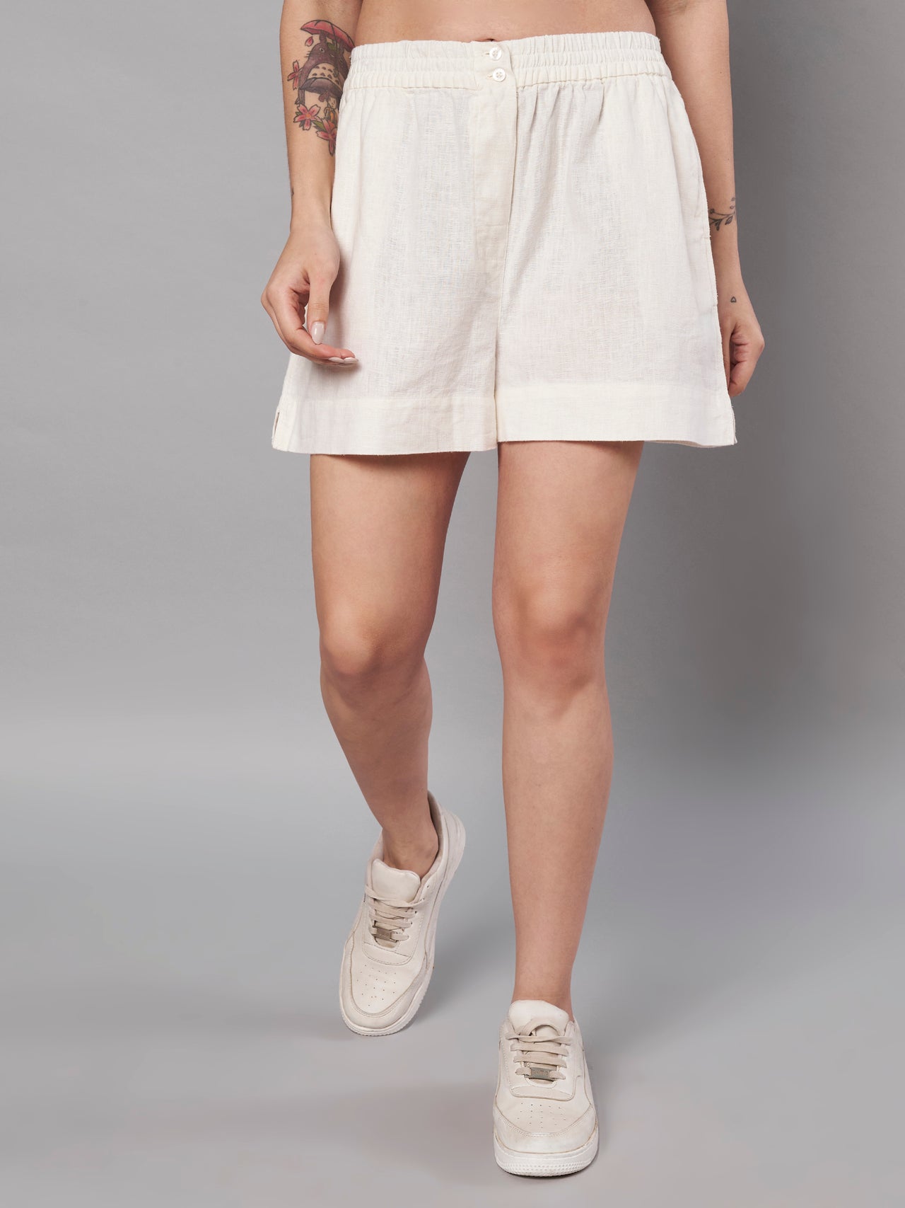 White Casual Shorts for Women
