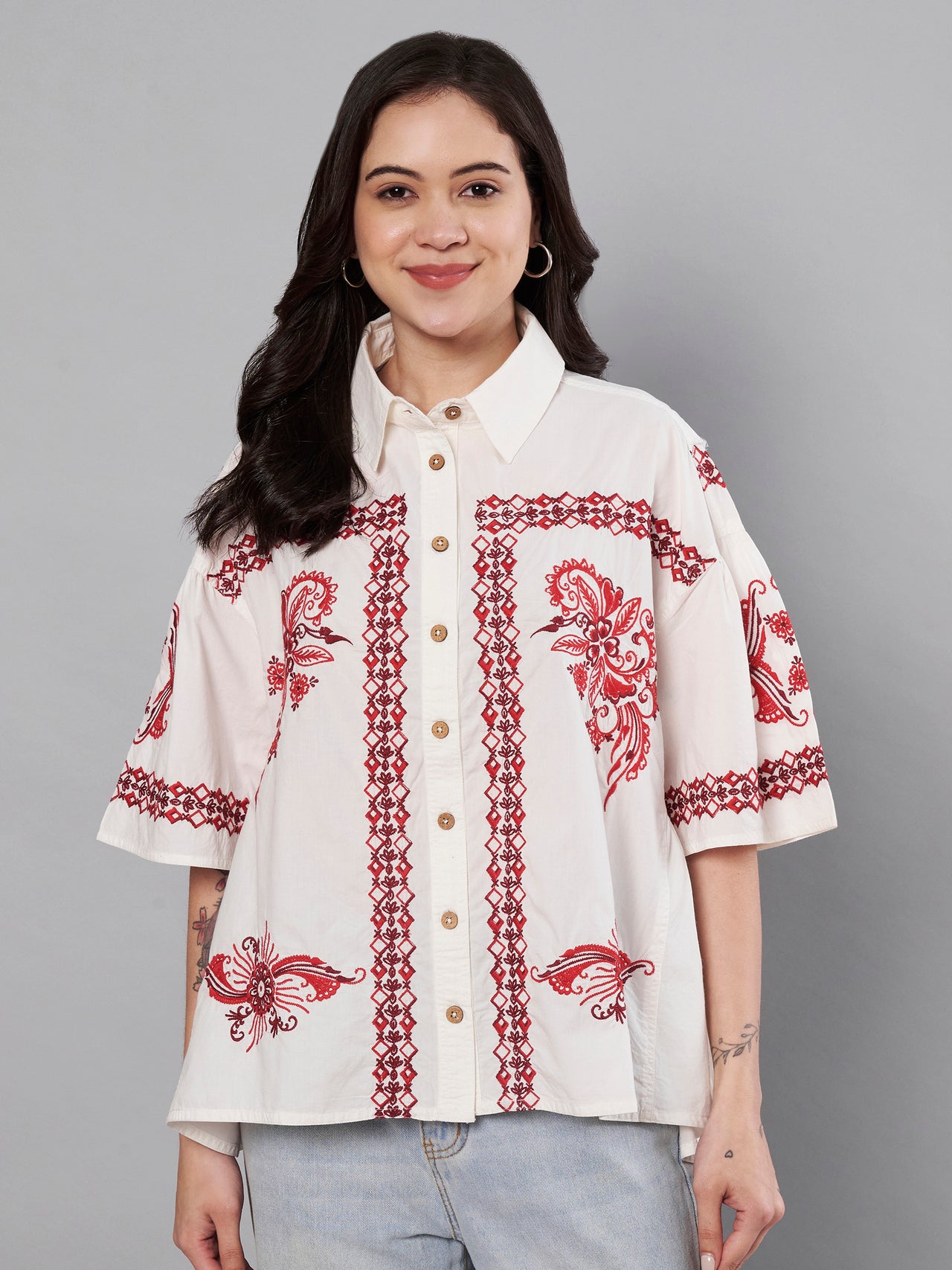 Printed Cotton shirt for women