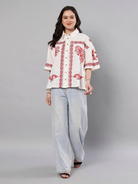 Thumbnail for Printed Cotton shirt for women