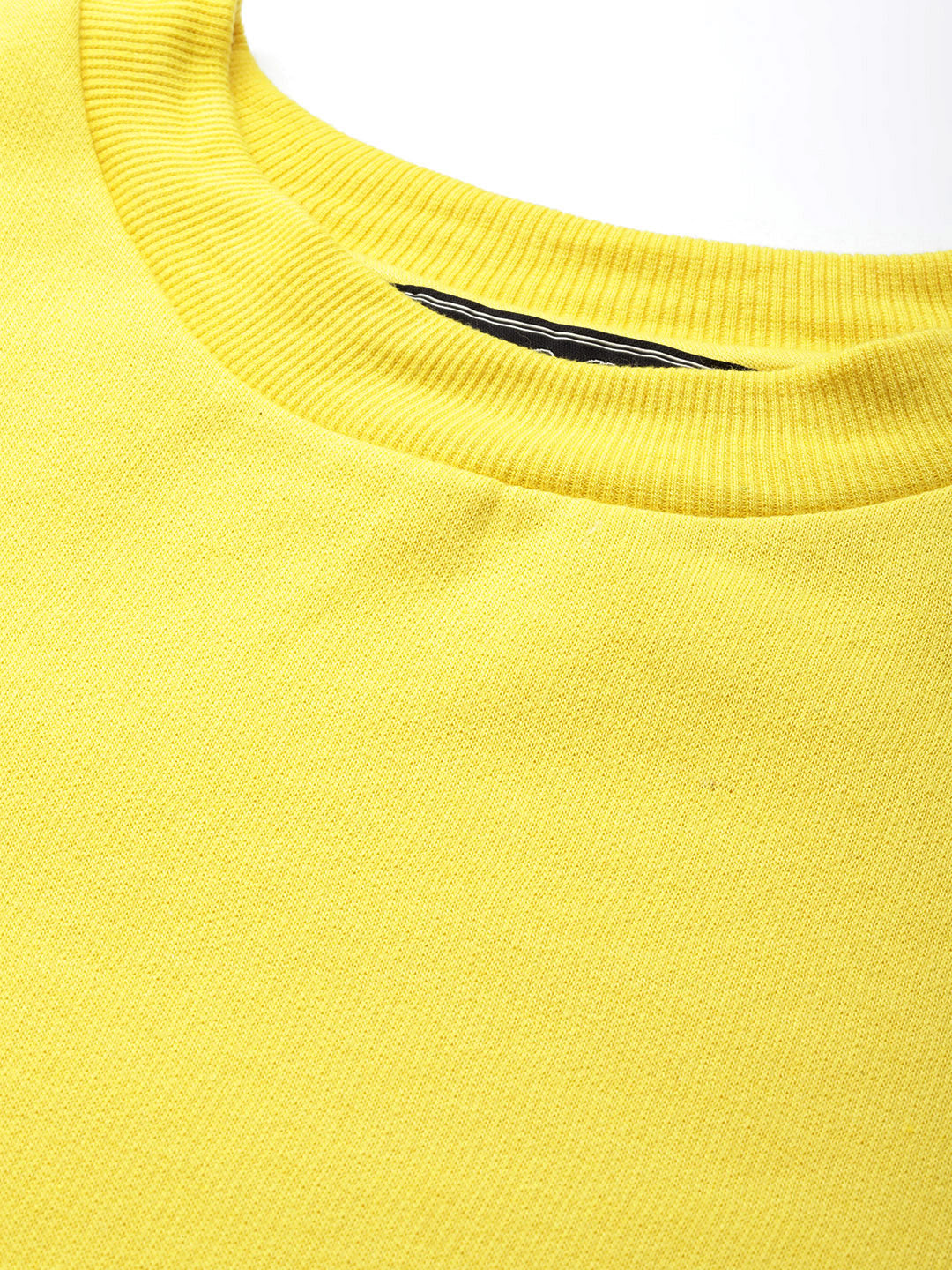 Yellow Colourblocked Longline Fleece Sweatshirt