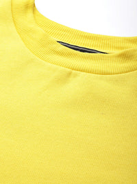 Thumbnail for Yellow Colourblocked Longline Fleece Sweatshirt