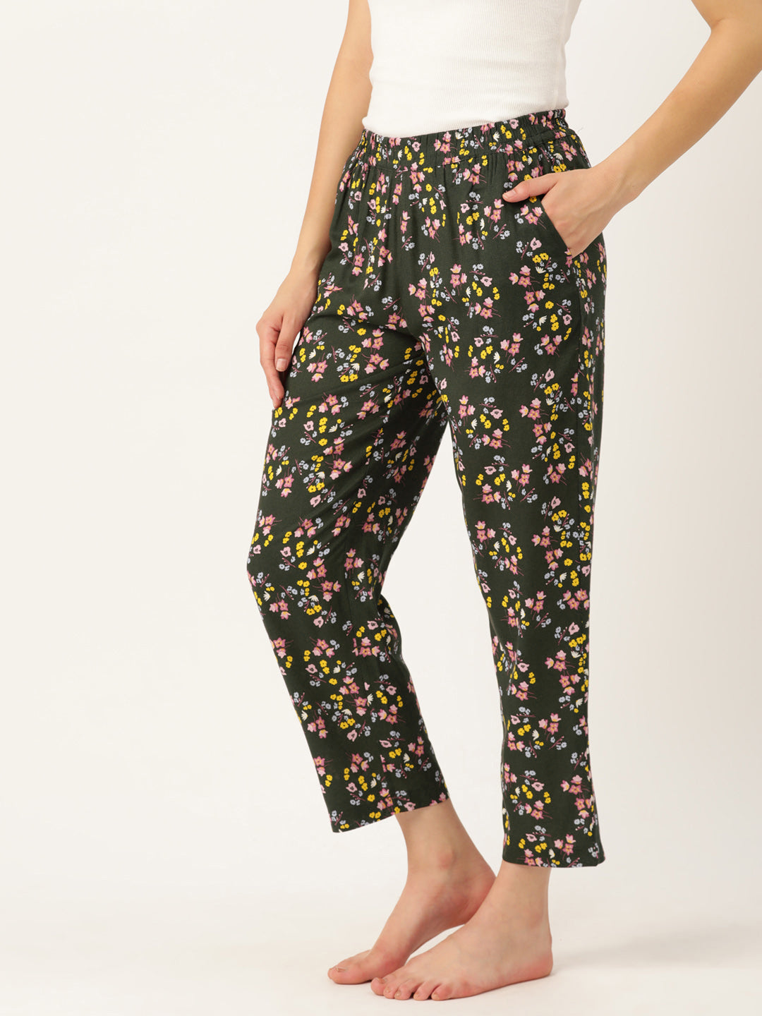 Women Pure Cotton Printed Lounge Pants