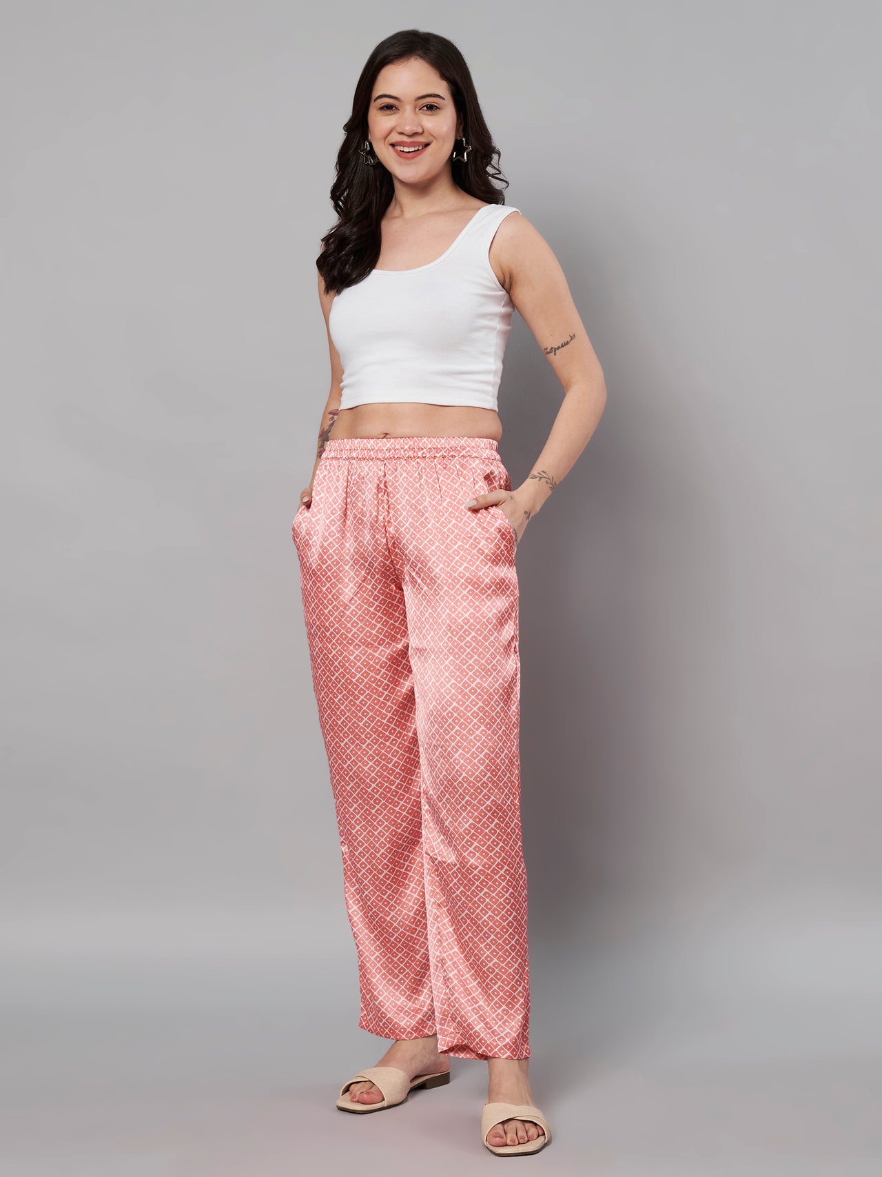 Geometric Printed Trousers for women