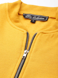 Thumbnail for Yellow Mock Collar Fleece Sweatshirt