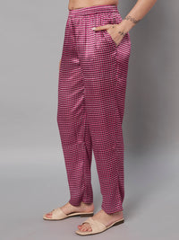 Thumbnail for Checked Printed Trousers for women
