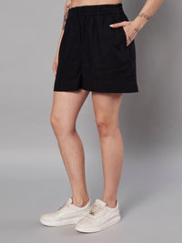 Thumbnail for Black Casual Shorts for Women
