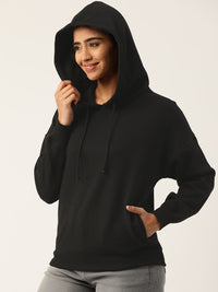 Thumbnail for Black Hooded Fleece Sweatshirt