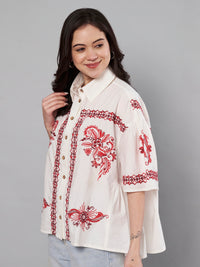 Thumbnail for Printed Cotton shirt for women