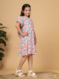 Thumbnail for Floral Print Cotton Fit & Flare Dress