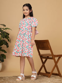 Thumbnail for Floral Print Cotton Fit & Flare Dress