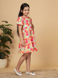 Thumbnail for Floral Print Cotton Fit & Flare Dress