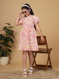 Thumbnail for Floral Print Cotton Fit & Flare Dress