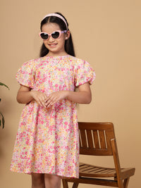 Thumbnail for Floral Print Cotton Fit & Flare Dress