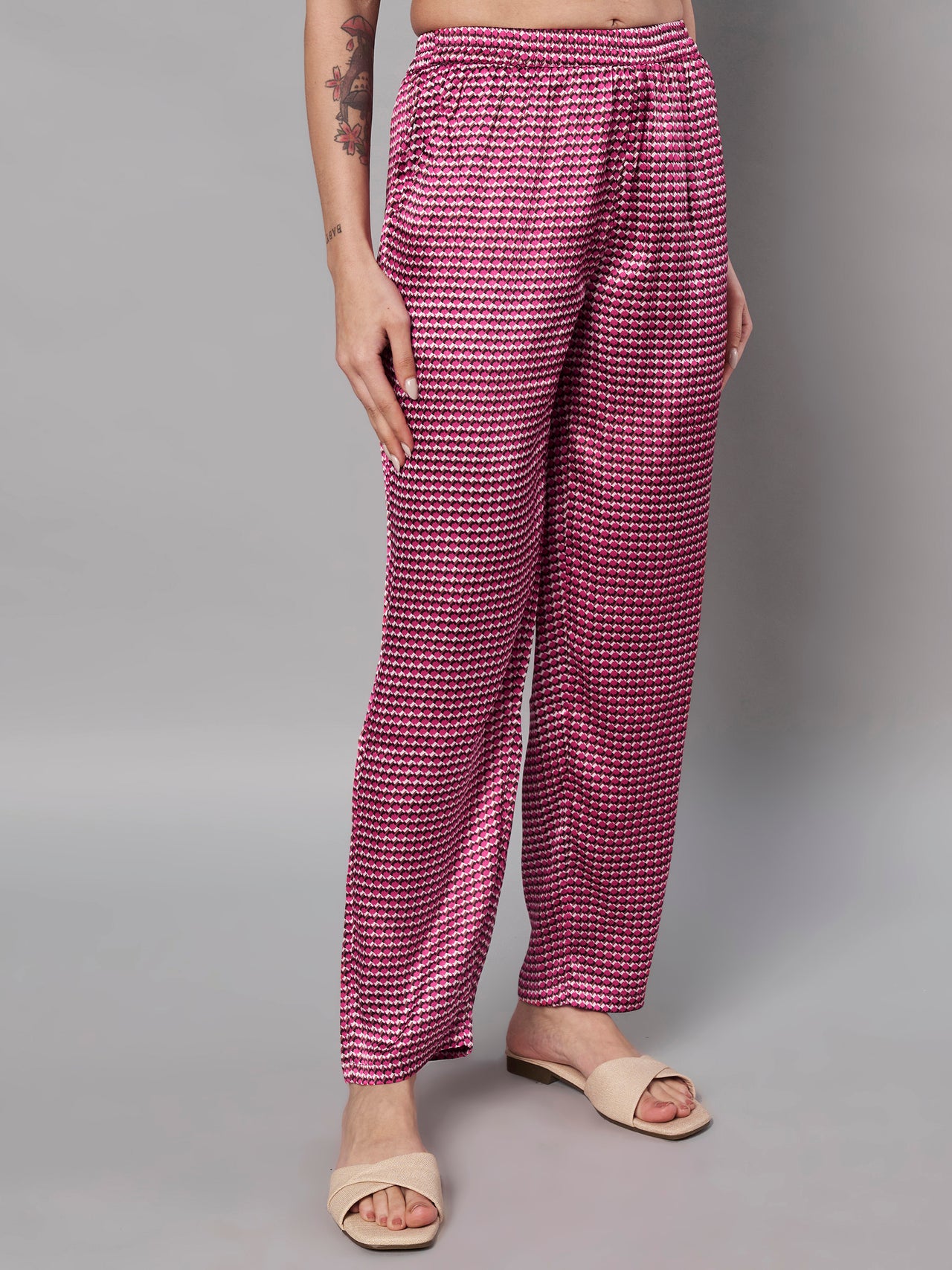 Checked Printed Trousers for women