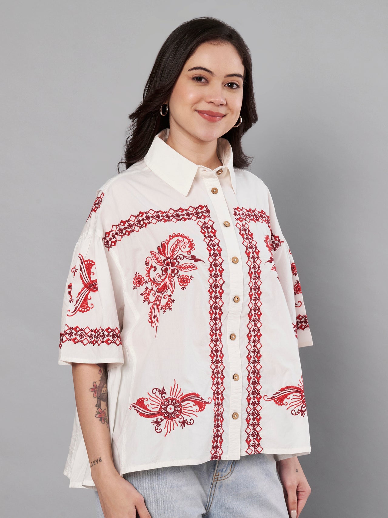 Printed Cotton shirt for women