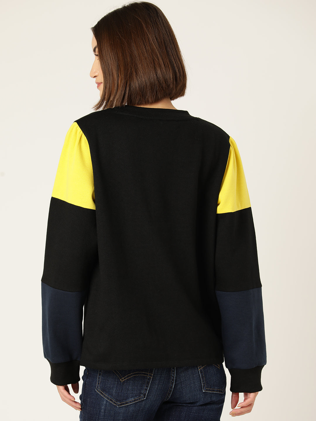 Colour Blocked Fleece Sweatshirt