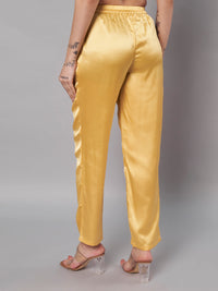 Thumbnail for Solid Stylish Mustard Trousers For Women