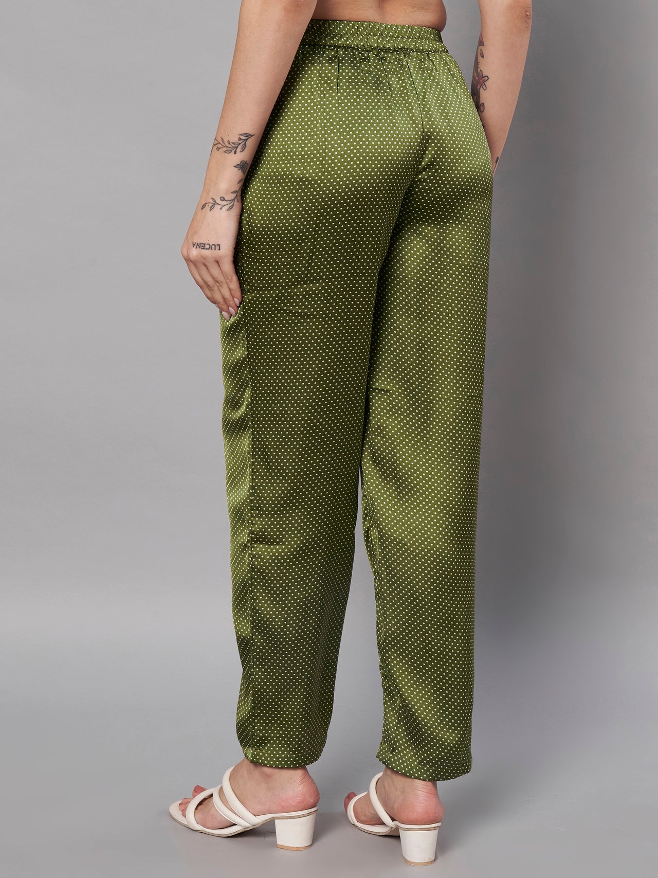 Polka Dot Printed Trousers for women