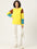 Yellow Colourblocked Longline Fleece Sweatshirt
