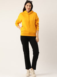 Thumbnail for Yellow Hooded Fleece Sweatshirt