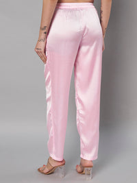 Thumbnail for Solid Stylish Pink Trousers For Women
