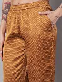 Thumbnail for Solid Stylish Brown Trousers For Women