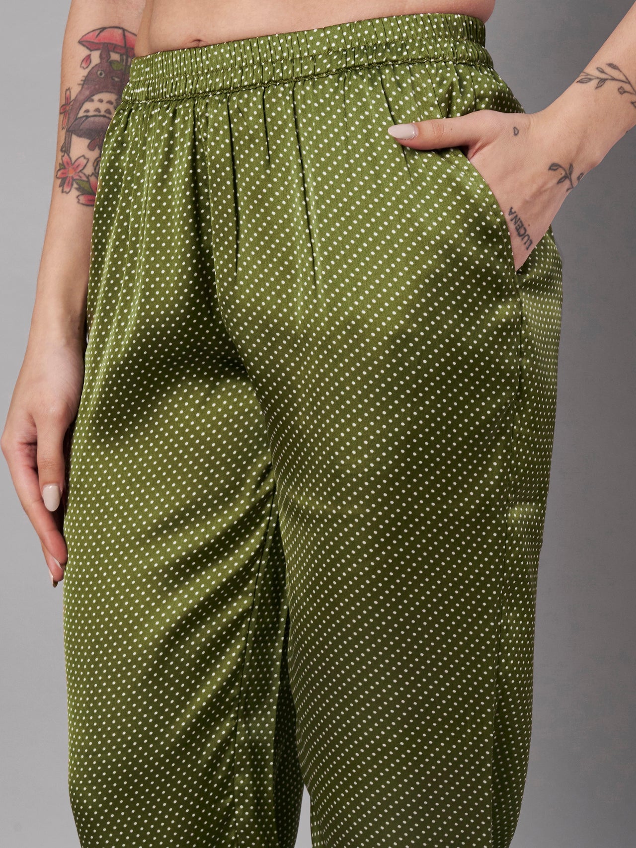 Polka Dot Printed Trousers for women