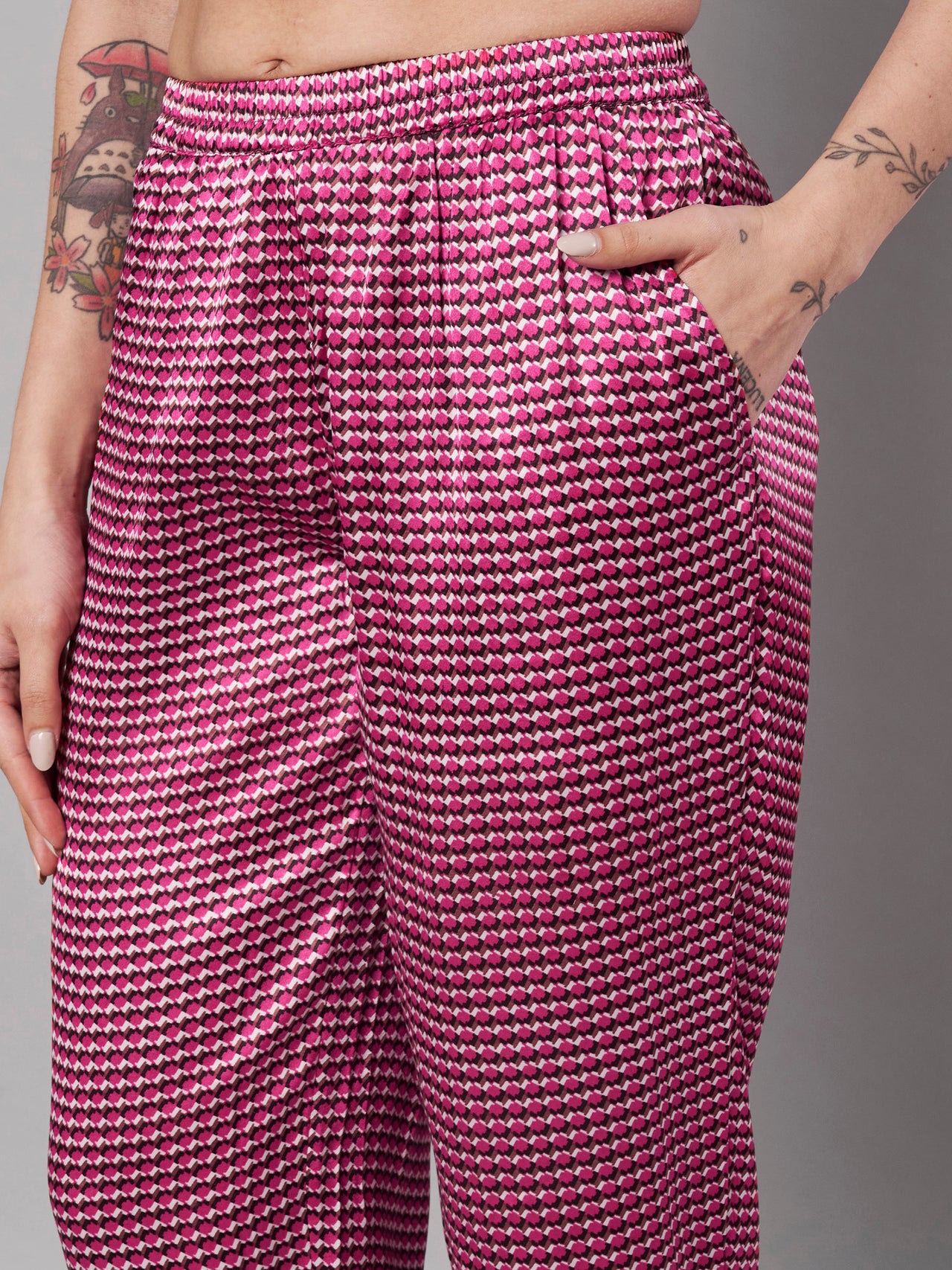 Checked Printed Trousers for women