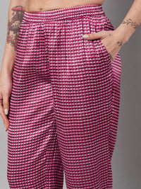 Thumbnail for Checked Printed Trousers for women