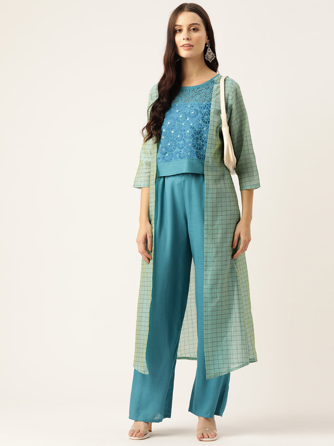 Embroidered Ethnic Co-Ords with Shrug