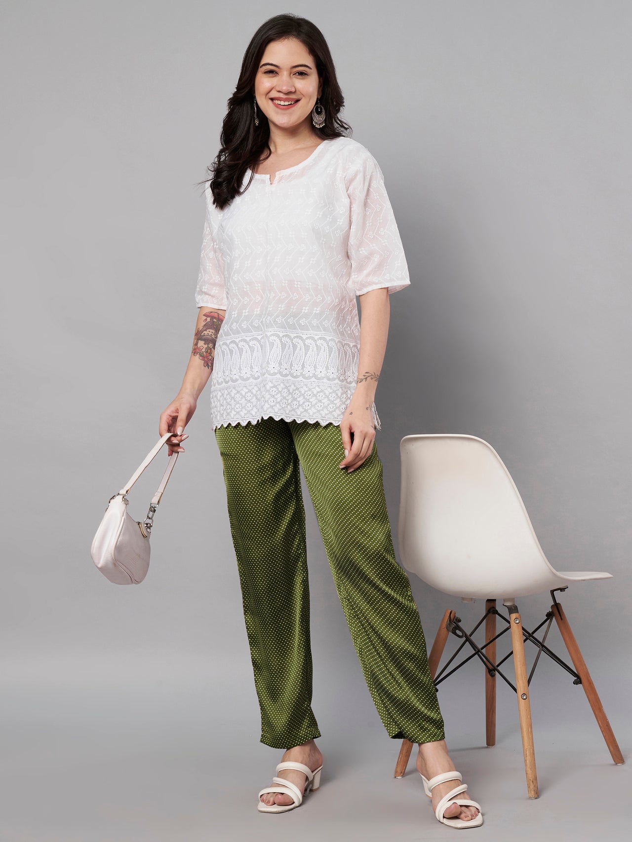 Polka Dot Printed Trousers for women