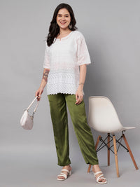 Thumbnail for Polka Dot Printed Trousers for women