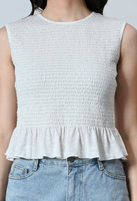 Thumbnail for Smocked Sleeveless Tank Top