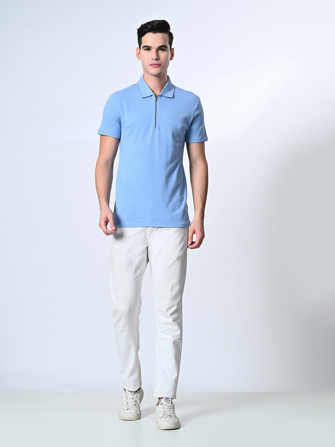 Zipper Polo T-Shirt