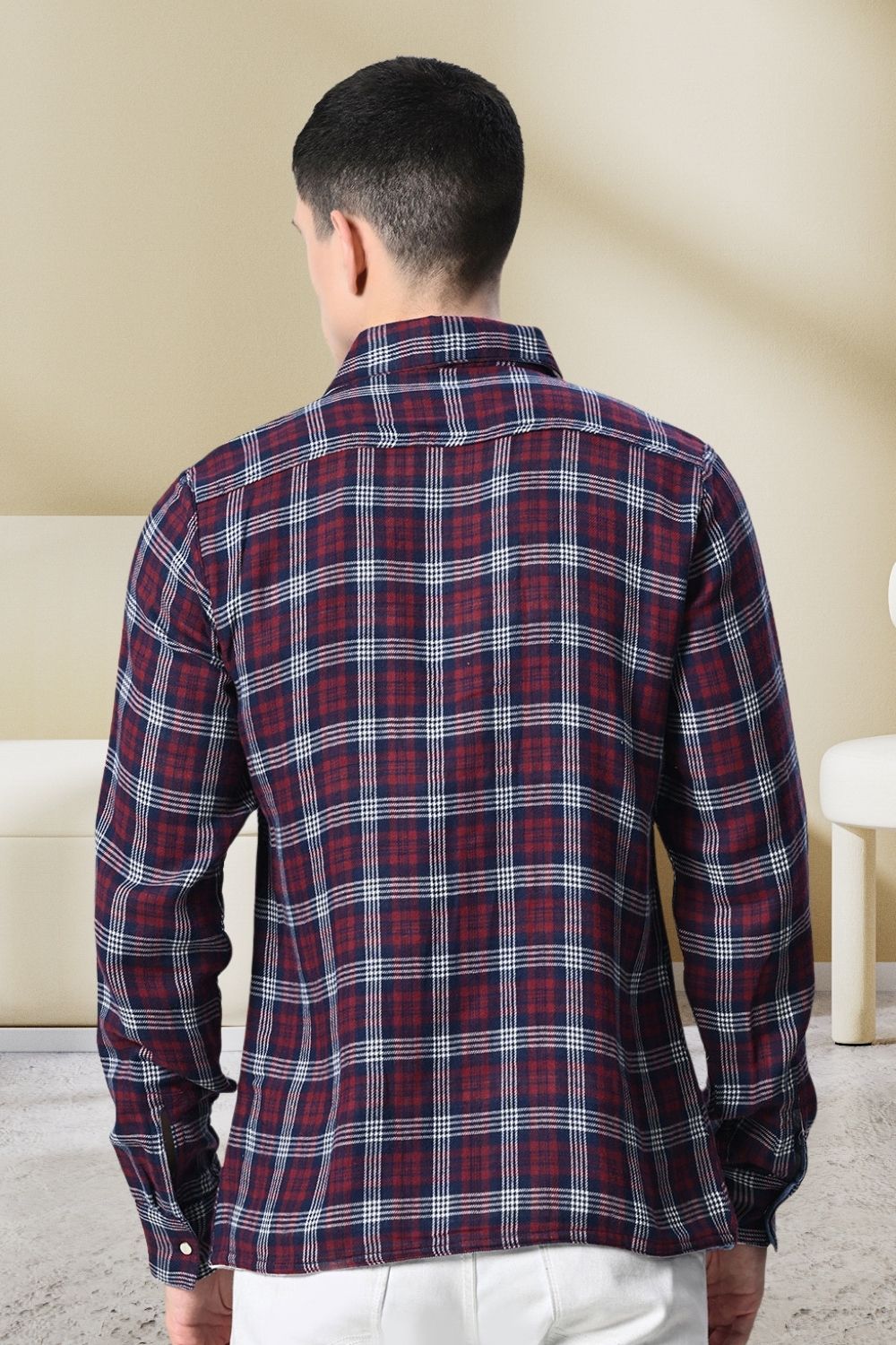 Men Standard Checked Casual Reversible Shirt