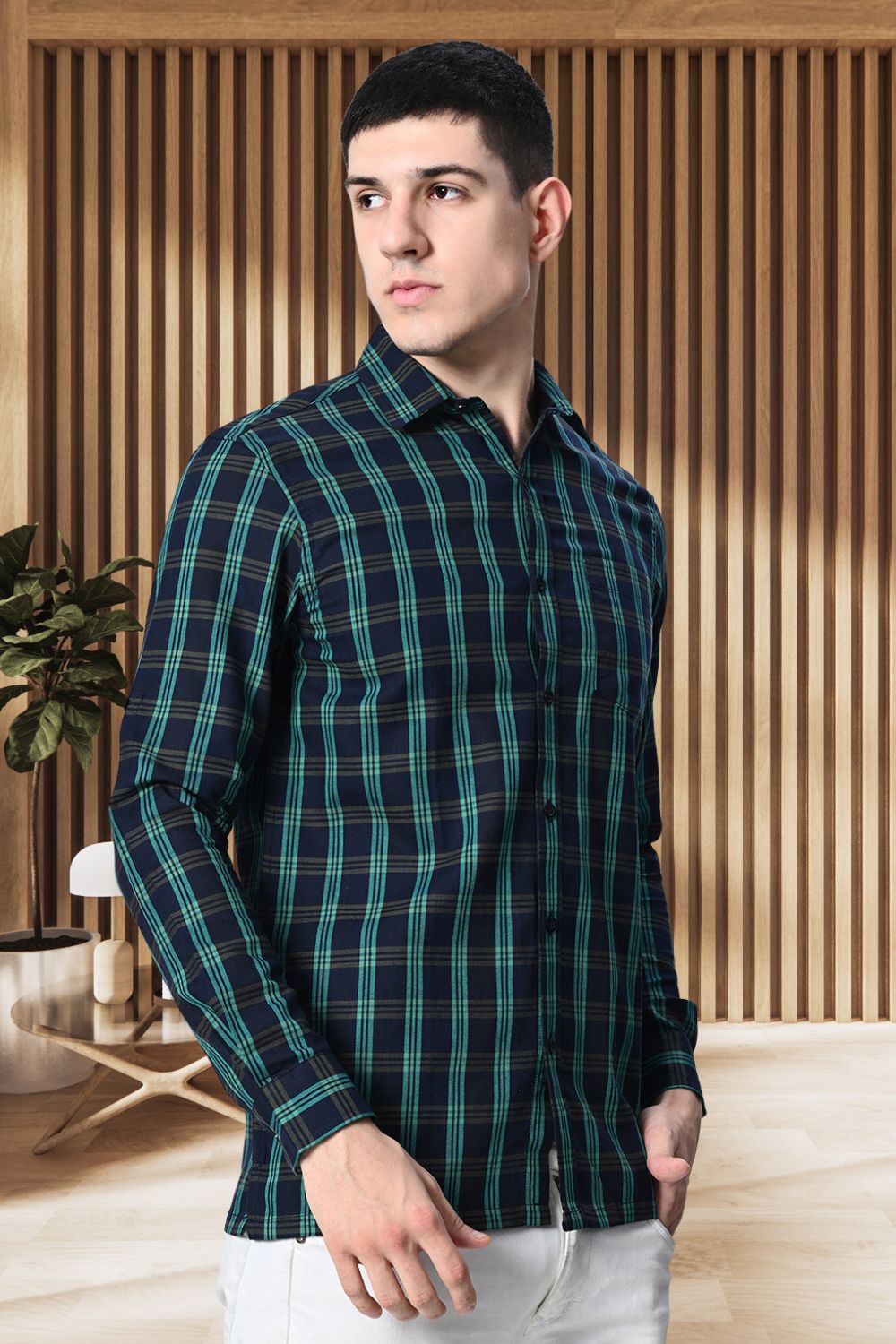 Men Standard Opaque Checked Casual Shirt