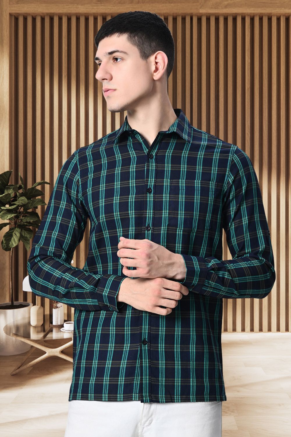 Men Standard Opaque Checked Casual Shirt