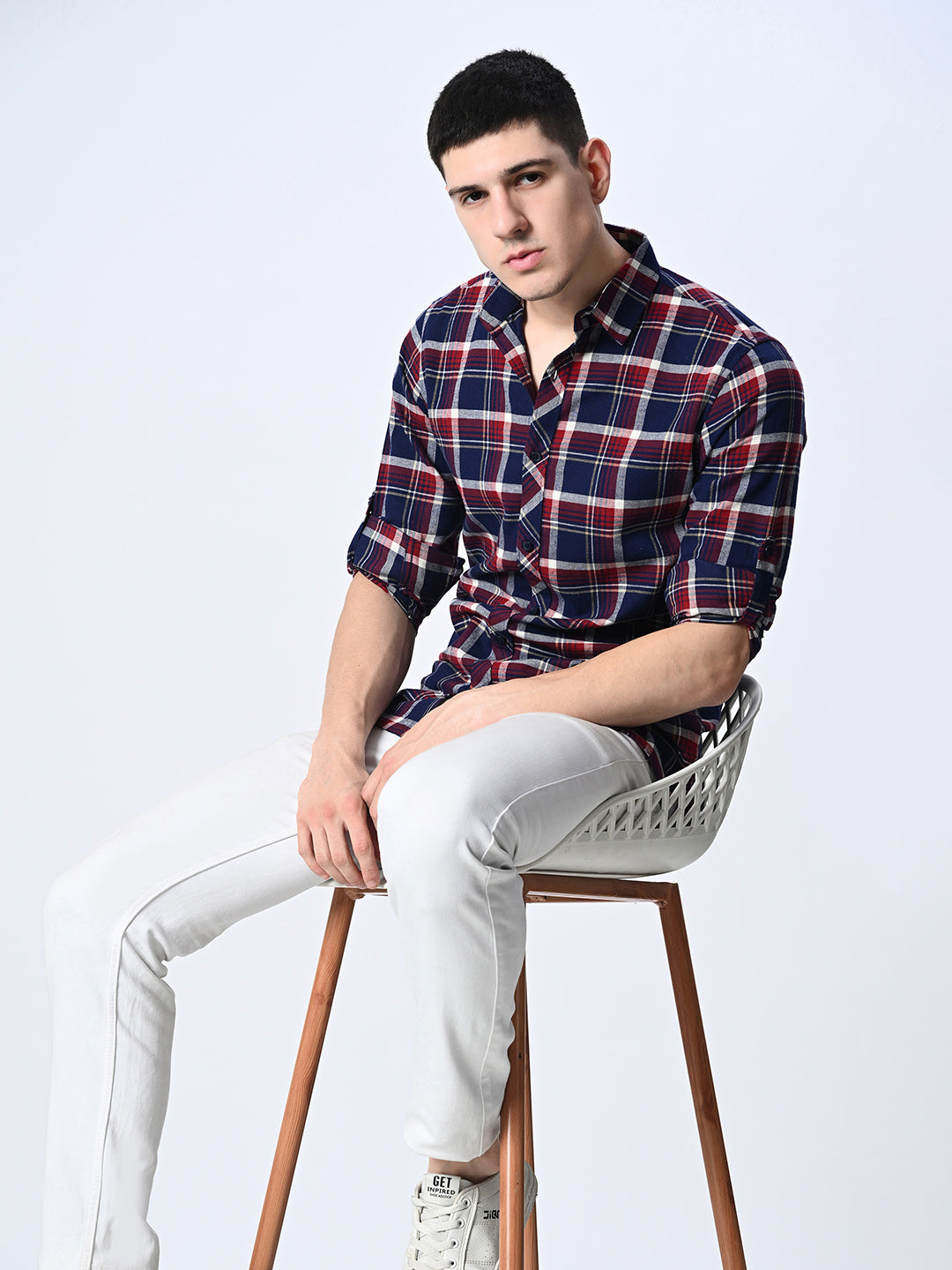 Men Standard Checked Casual Shirt